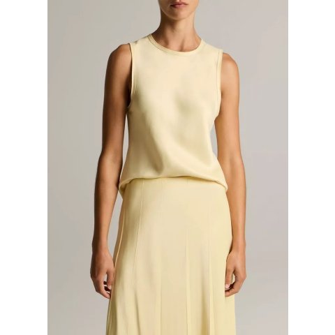 Vince Satin Bias-Cut Tank Top