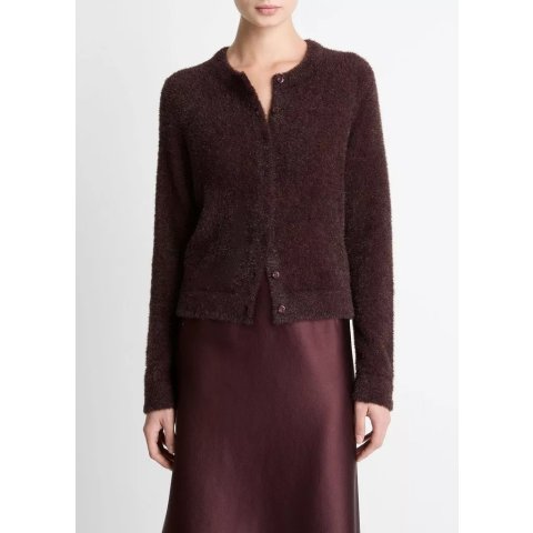 Vince Metallic Eyelash Cardigan Sweater