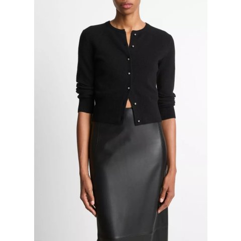 Vince Wool Cashmere Blend Cardigan with Metal Buttons