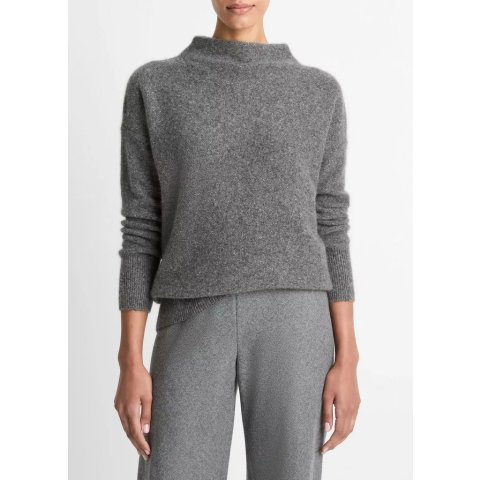 Vince Donegal Cashmere Funnel-Neck Sweater