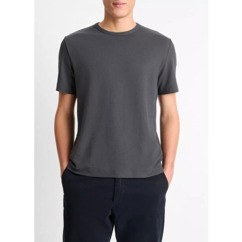 Vince Pima Cotton Pique Short Sleeve Crew Neck T-Shirt