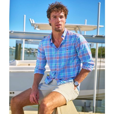 Vineyard Vines Hurricane Plaid Featherweight Shirt