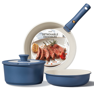 Carote Nonstick Cookware Set 5 Pieces Blue
