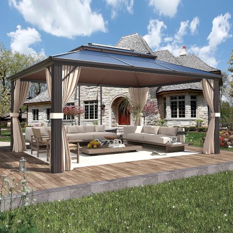 EROMMY Aluminum Hardtop Gazebo