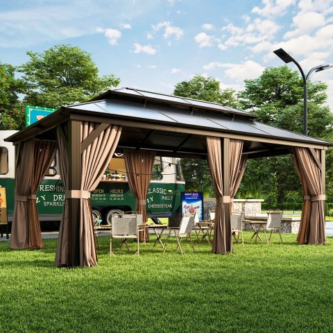 JolyDale Metal Patio Gazebo 20x12 Ft