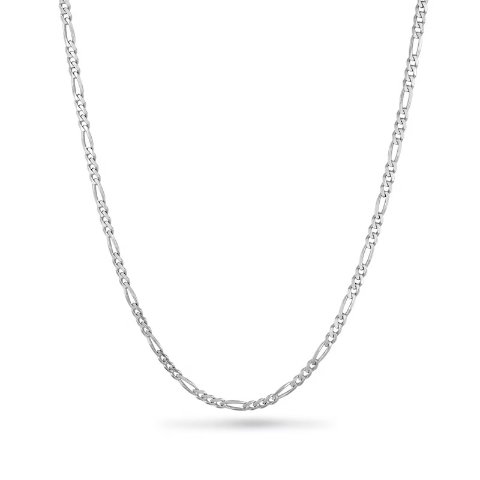 Zales Sterling Silver 3.0mm Figaro Chain Necklace 20"