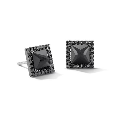 Zales 5.5mm Black Spinel Black Diamond Stud Earrings