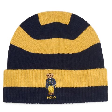 Polo Ralph Lauren Rugby Stripe Bear Beanie